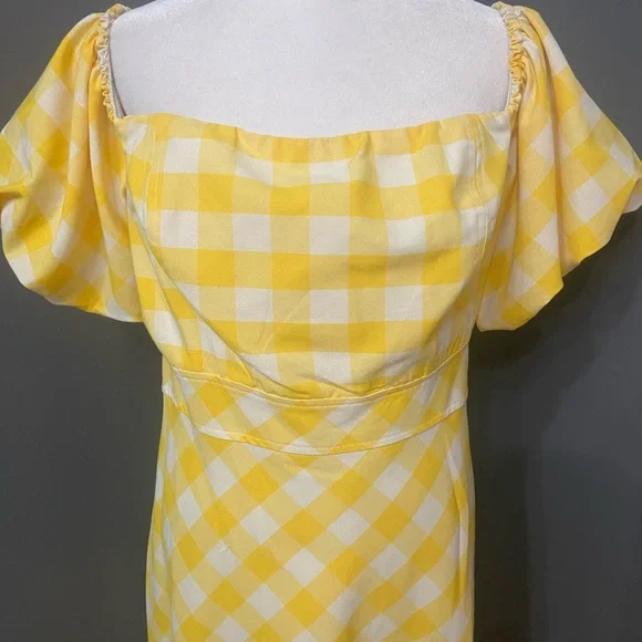 Crown & Ivy Yellow Checkered Maxi Dress - Picture 6 of 17